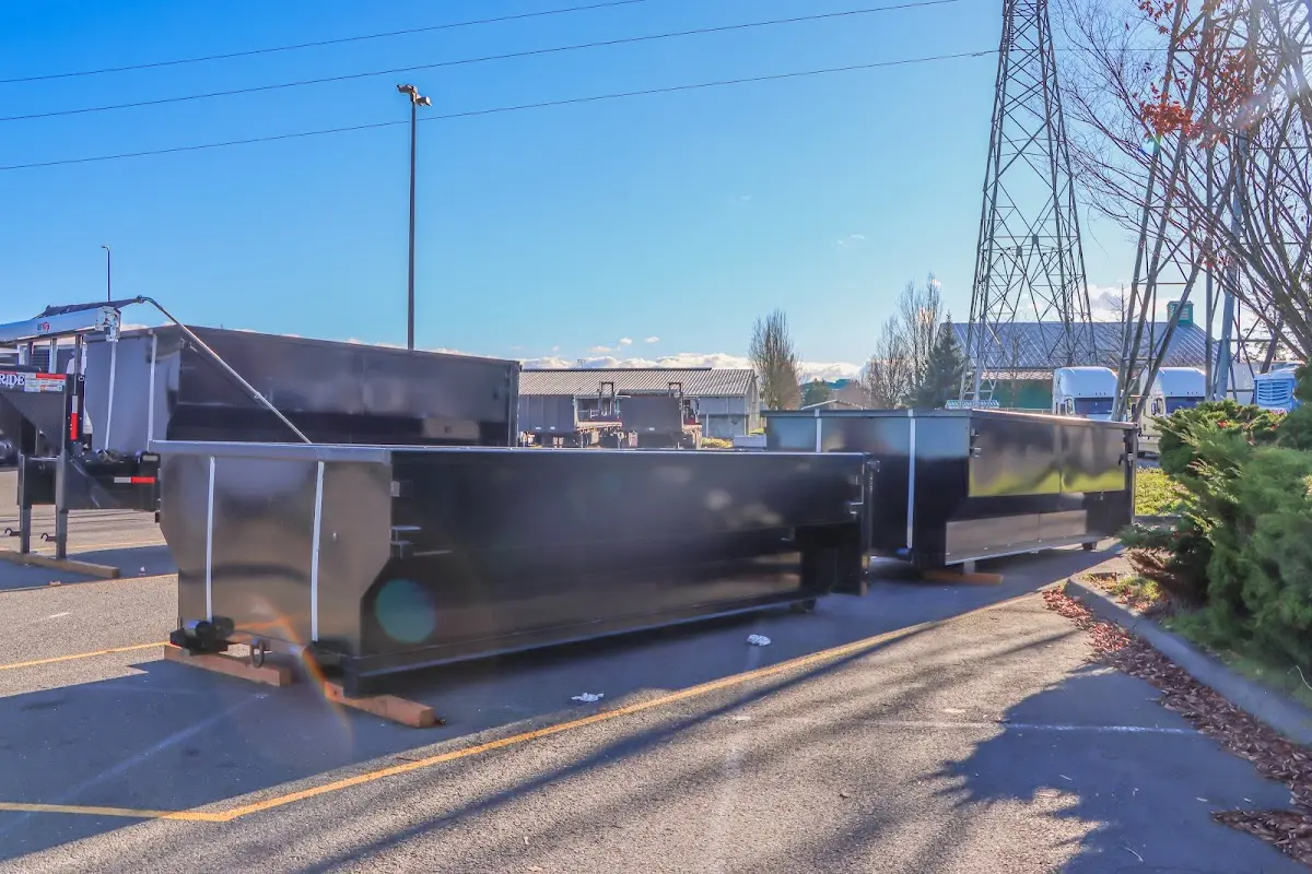 Roll-off dumpster ready for waste disposal at job site for Yard Waste Dumpster Rental in Dowagiac